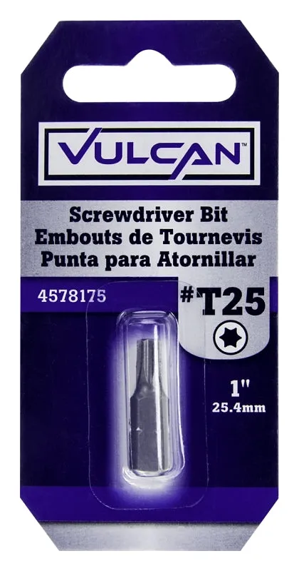 Vulcan 307591OR Screwdriver Bit, Hex Shank, S2 Chrome Molybdenum Steel :CD: QUANTITY: 1