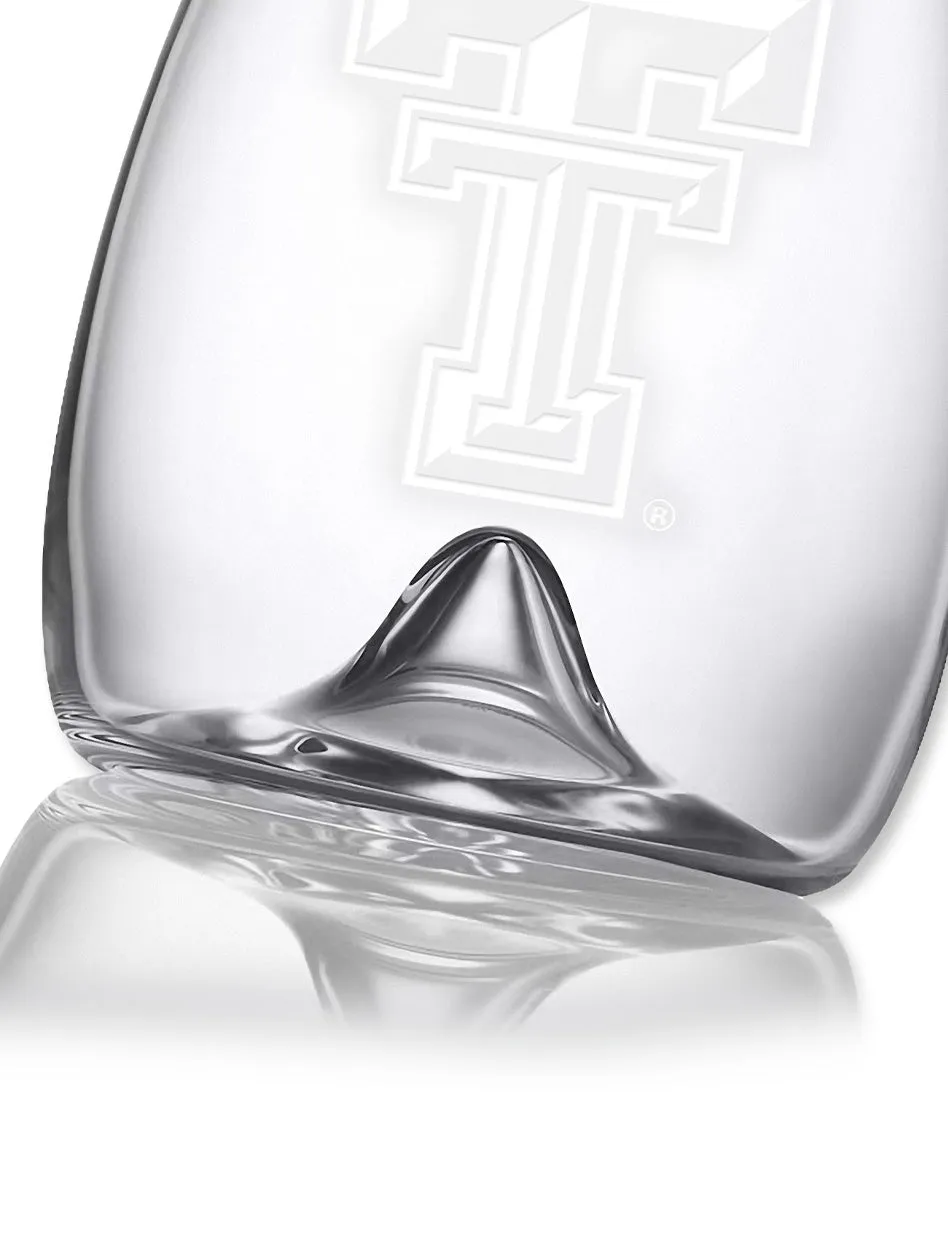 Waterford Texas Tech Elegance Stemless Wine Glasses