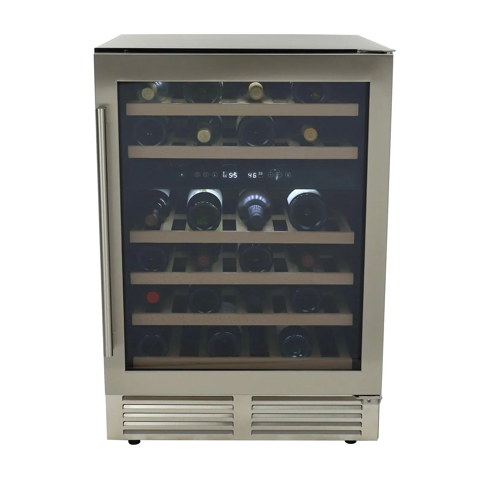 WCD46DZ3S Avanti DESIGNER Series Dual-Zone Wine Cooler, 46 Bottle Capacity - Stainless Steel / 46 Bottles