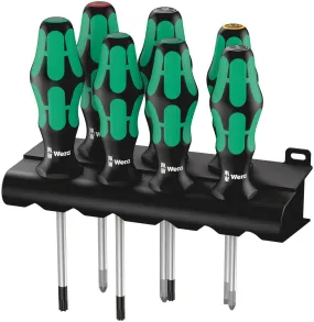 Wera 320540 7pc 335/350/367/7 Kraftform Plus Lasertip Screwdriver Set, PH/PZ/TX/SL