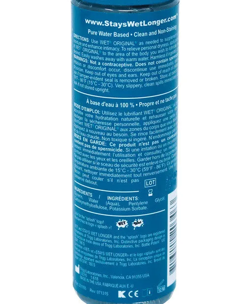 Wet Original Waterbased Gel Personal Lubricant - 3.6 Oz Bottle