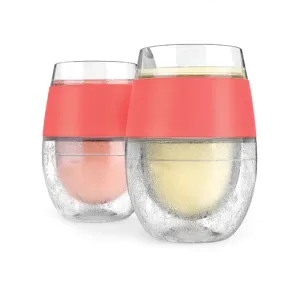 Wine FREEZE™ Cooling Cups in Coral (set of 2) by HOST®