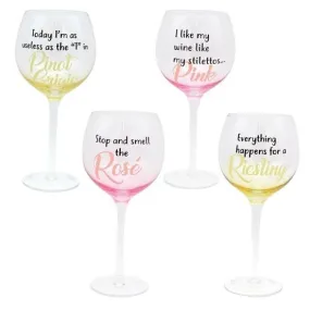 Wine Puns Wine Glass