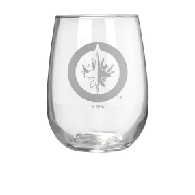 Winnipeg Jets 17 oz. Stemless Wine Glass