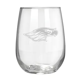 Wisconsin-Whitewater Warhawks 17 oz. Stemless Wine Glass