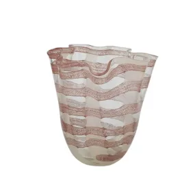 Wyona Glass Vase (19.5cm) Nude   Claret