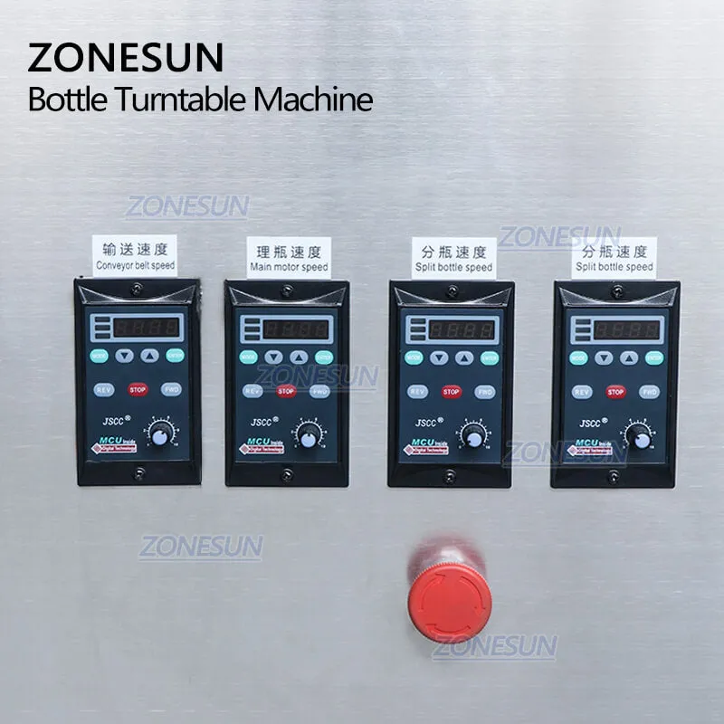 ZONESUN ZS-LP150 Full Automatic Round Rotary Plastic Glass Bottle Unscrambler Turntable Machine